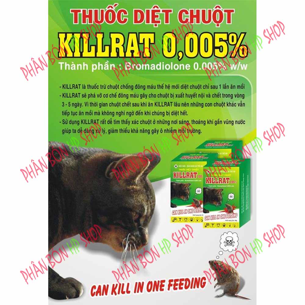 Thuốc diệt chuột Killrat 0.005% - (2 gói x 50g)