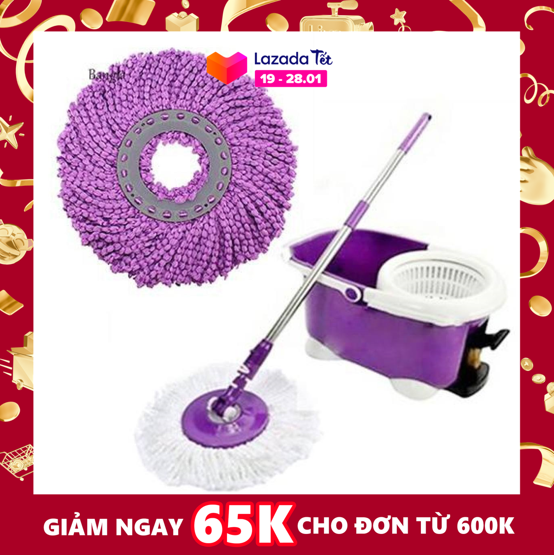 COMBO 2 BÔNG LAU NHÀ 360 ĐỘ CAO CẤP BÔNG LAU NHÀ THẤM HÚT NƯỚC TỐT - SHOP GIAO MÀU NGẪU NHIÊN