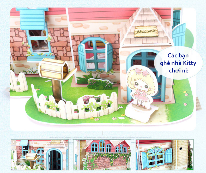 Mô hình giấy 3D CubicFun - Sweet Villa - P615h