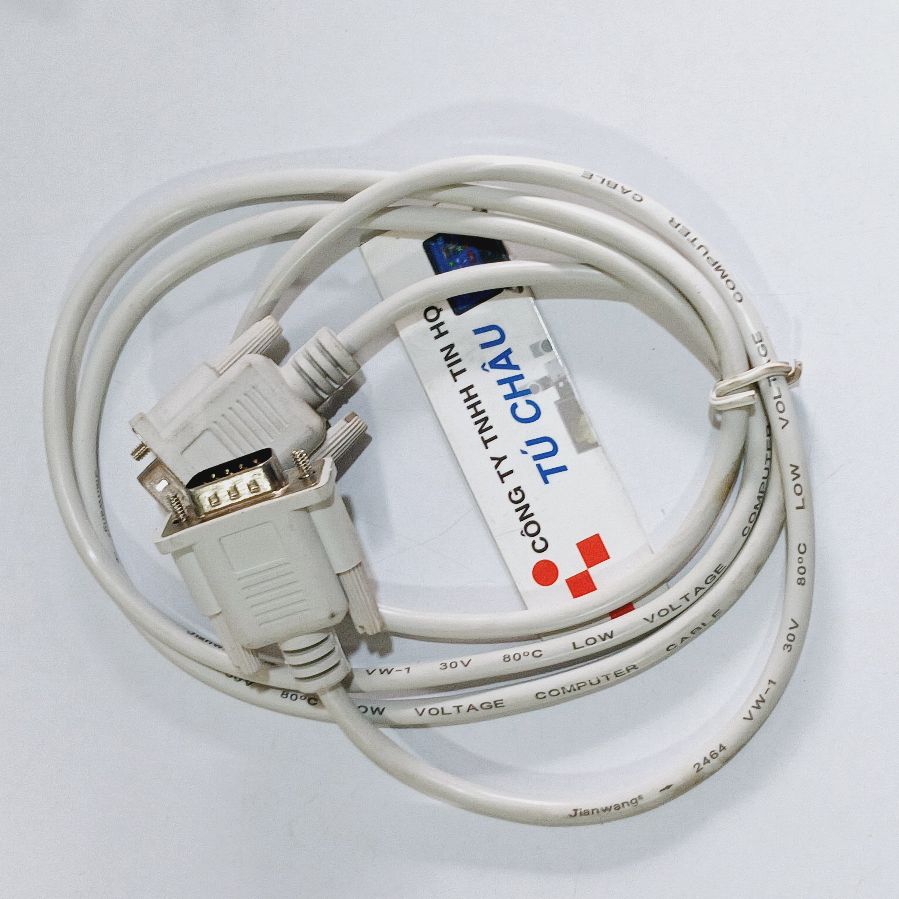Cáp Com 9 (Link Com DB9) dài 1.45M: Cáp 2 đầu Com 9 Lổ Cái (DB9F) / Cáp 2 đầu Com 9 Kim đực (DB9M)