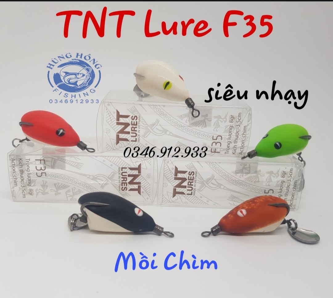 Mồi Câu Lure Nhái Hơi F35_Mồi Nhái Hơi Chìm F35