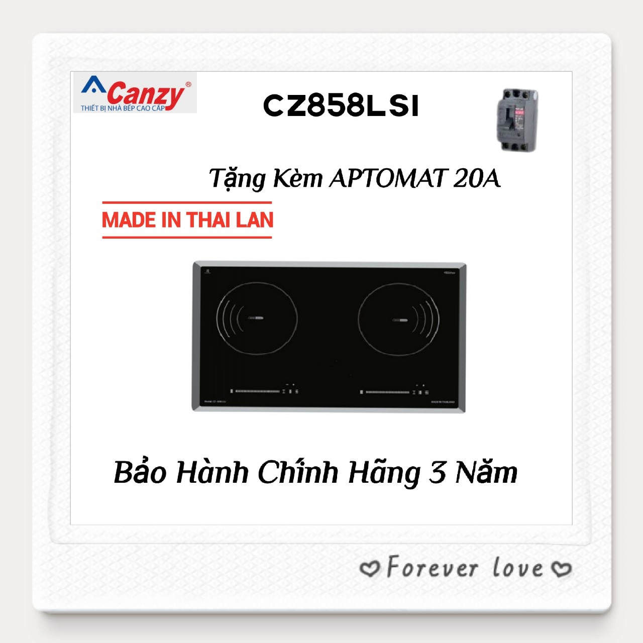 [Trả góp 0%]Bếp Từ Đôi Nhập Khẩu Nguyên Chiếc Thái Lan CANZY CZ858LS.i