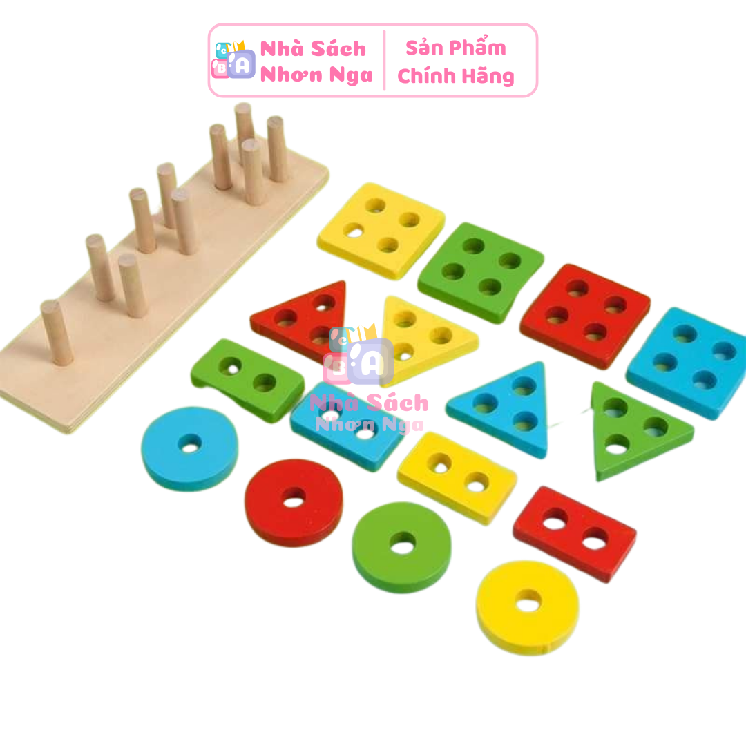 Đồ Chơi Thả 4 Cọc Gỗ Dạng Dài