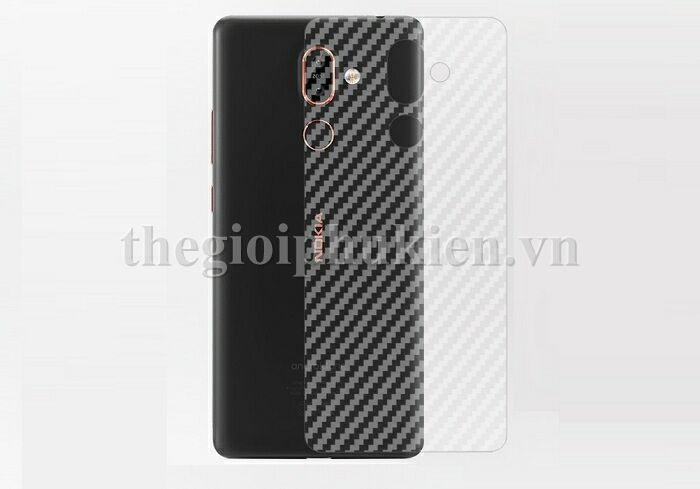 Miếng dán vân Carbon, các bon mặt lưng cho Nokia 7 Plus