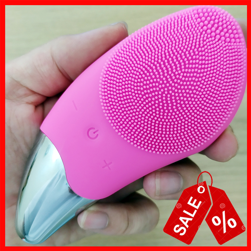 [SONIC  CLEANSER] Máy rửa mặt cầm tay sạc điện massage mặt