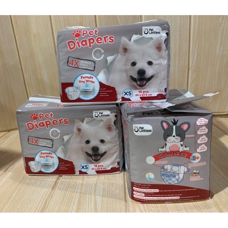 Tả Quần Cho Chó Mèo Pet Limitless (Gói 12 Miếng) - Méng Xinh
