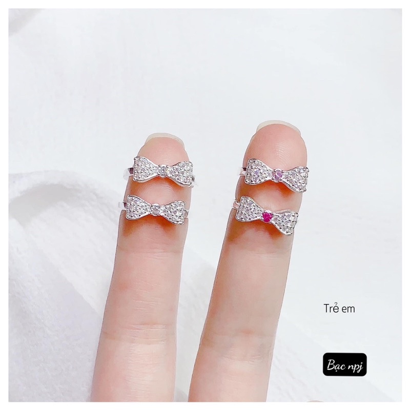 Nhẫn Nơ cho bé yêu, Nhẫn Bạc Ta cho bé - Bạc npj
