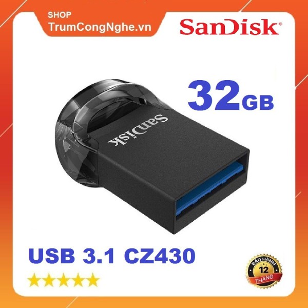 Bảng giá USB 3.1 Sandisk cz430 32gb ultra fit flash drive tốc độ upto 130mb/s - tốc độ cao, cam kết hàng đúng mô tả, chất lượng đảm bảo an toàn đến sức khỏe người sử dụng, đa dạng mẫu mã Phong Vũ