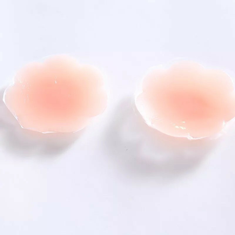Hộp 10 miếng dán ngực silicon hình hoa cao cấp - miếng dán nhũ hoa - miếng dán ti - hộp xanh- dnhx