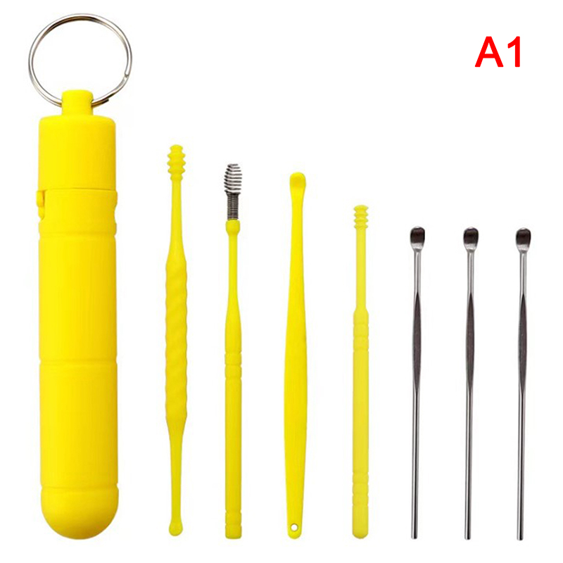 😍 boloni 7 dụng cụ lấy ráy tai bằng thép không gỉ lấy ráy tai bằng cái/bộ dụng cụ lấy ráy tai