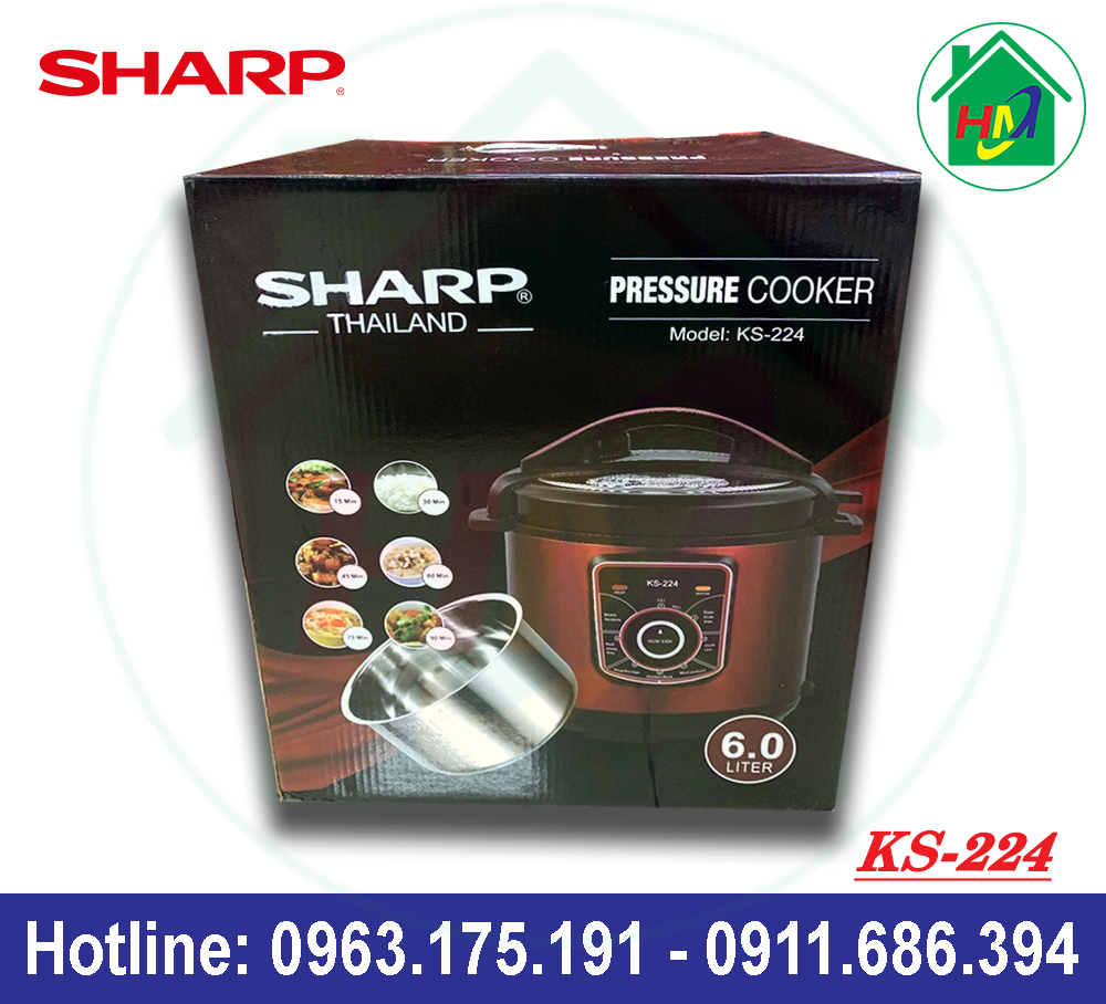 Nồi Áp Suất Đa Năng Sharp Vung Rời KS-224 và KS-226
