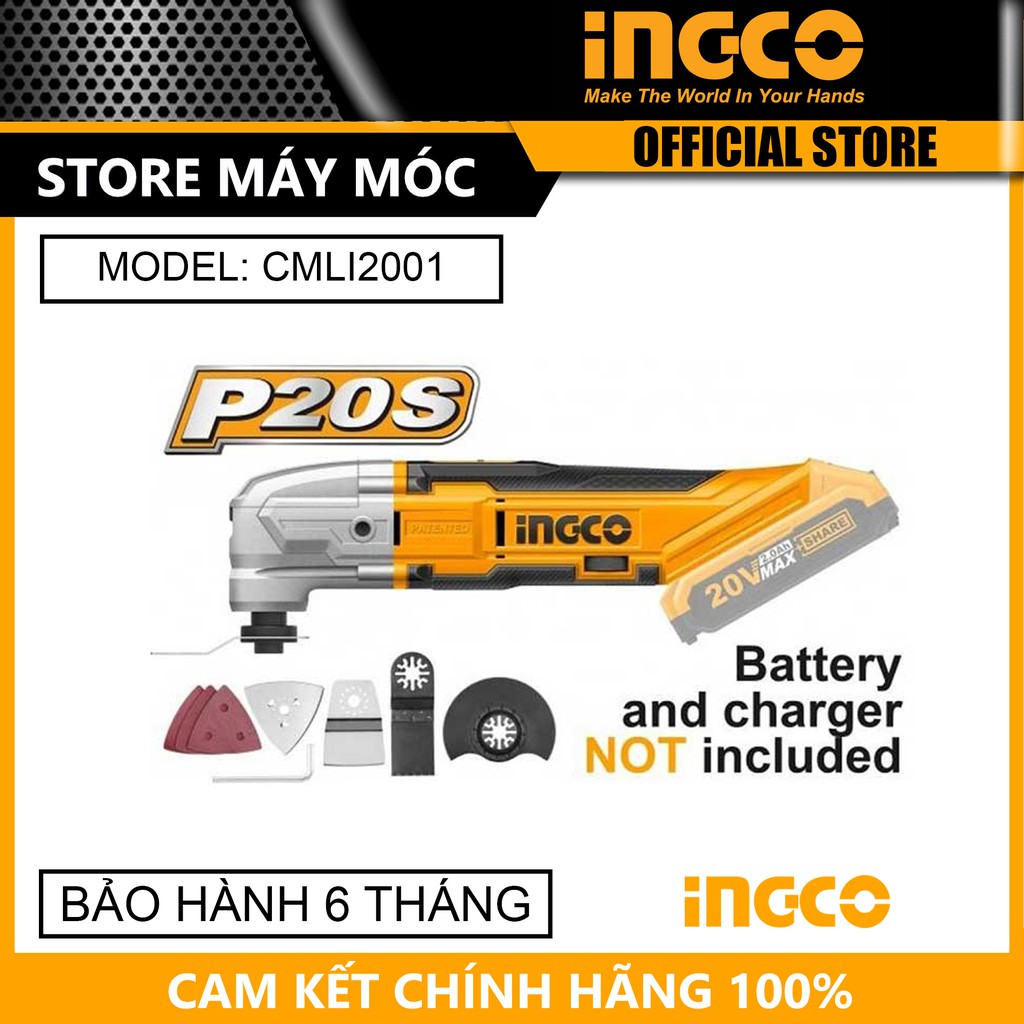 Máy cắt rung đa năng 20v ingco cmli2001 - hàng chính hãng