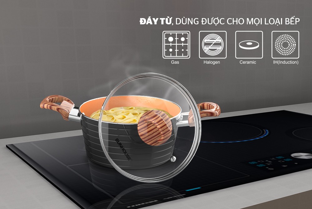 NỒI CERAMIC ĐÁY TỪ SUNHOUSE SHG2020MCA