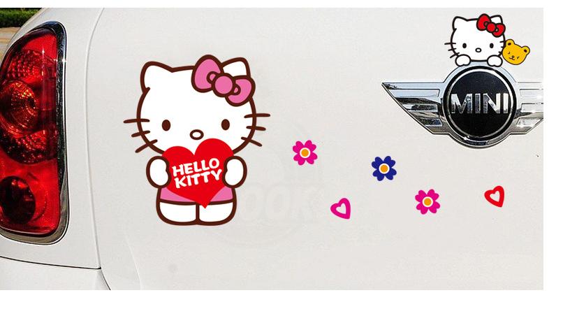 [HCM]Decal dán tường Amyshop mèo Kitty (hình rời)