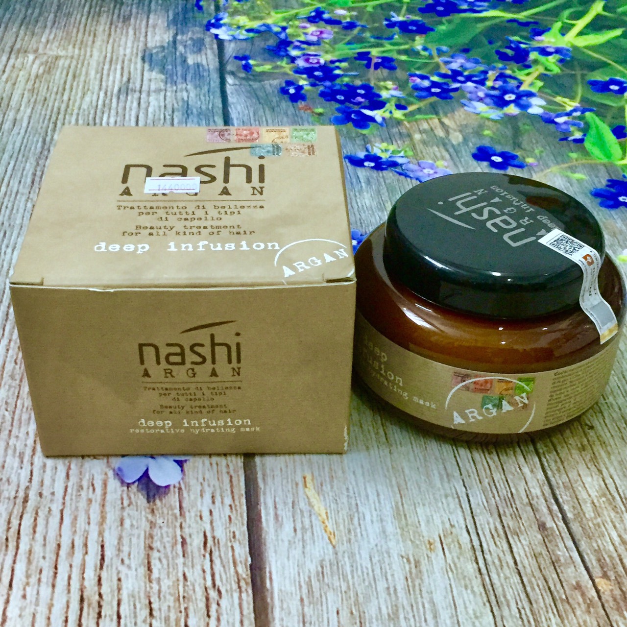 [+Tặng mũ trùm][HCM]HẤP PHỤC HỒI TÓC NASHI ARGAN 500ML - NASHI DEEP INFUSION