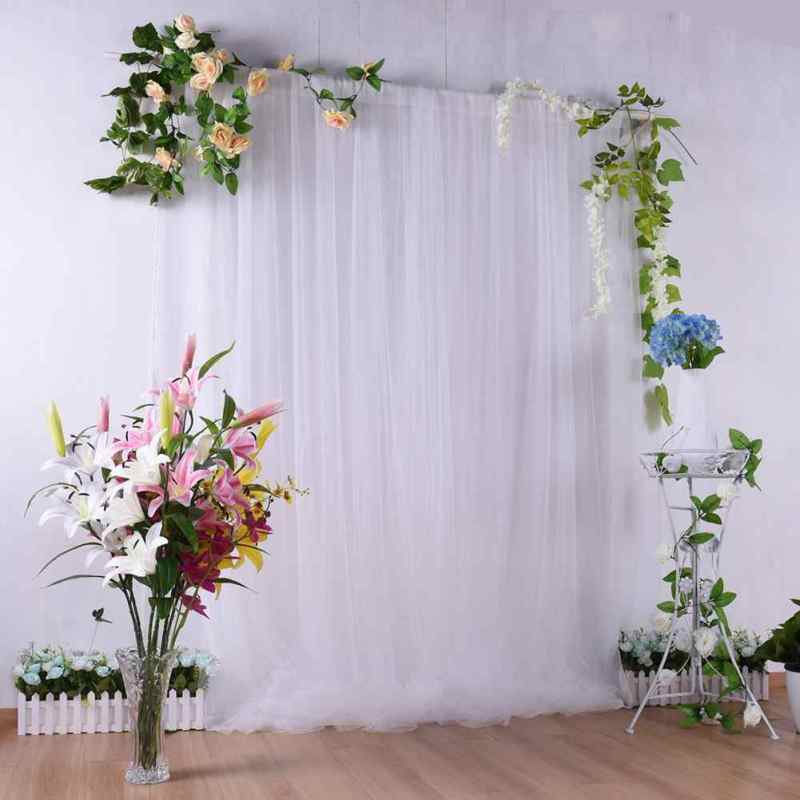 ( Đã may ngang ) 1 tấm vải khổ 1m7 x 3 m đã may làm rèm cửa sổ, phông rèm sinh nhật, phông rạp cưới, vách ngăn chia phòng, phông nền studio chụp ảnh tặng 2 kèm móc treo