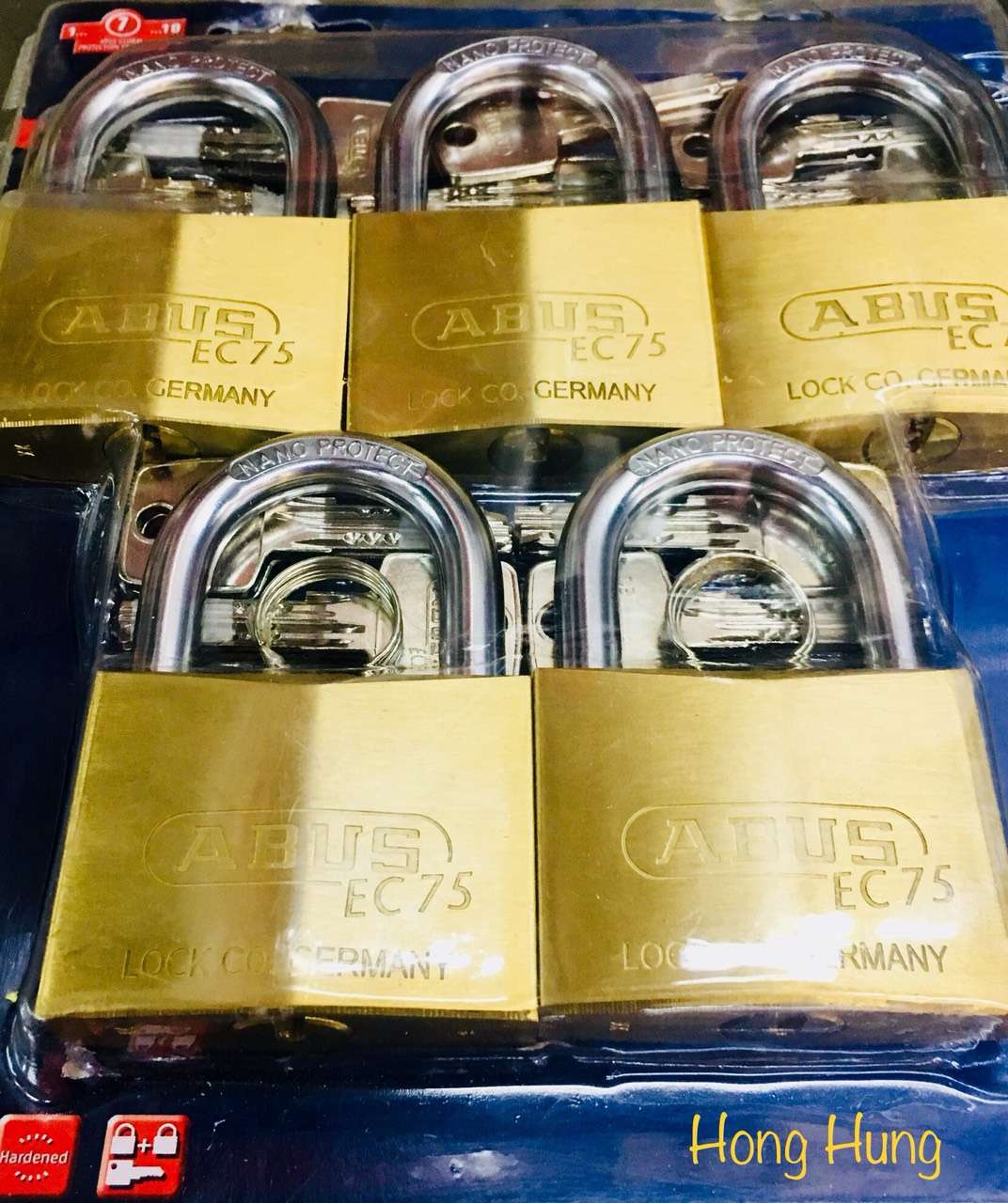 [Hcm]Abus 75/Mk5 Series Lock Abus 75 Series Mk5 60mm (Set of 5 Locks with Masterkey) Master Key Can Open 5 Locks at the Same Time