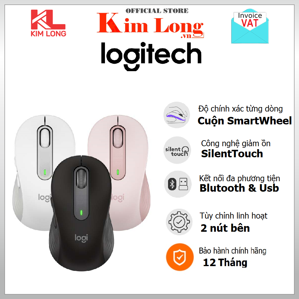 Logitech M650 / M650L Wireless Mouse Bluetooth / USB Silent Scroll Smartwheel - Genuine Warranty