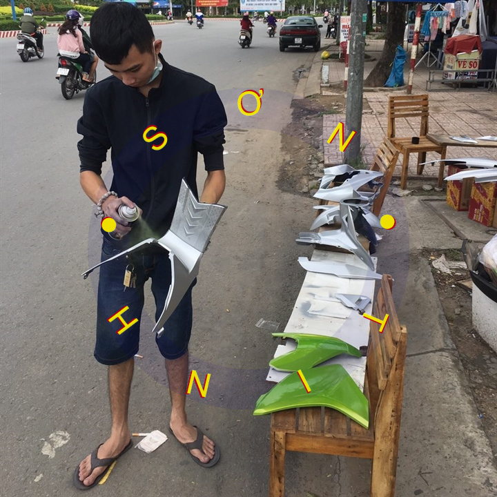SƠN SAMURAI SƠN XỊT MÀU XANH LÁ NGỌC Y620