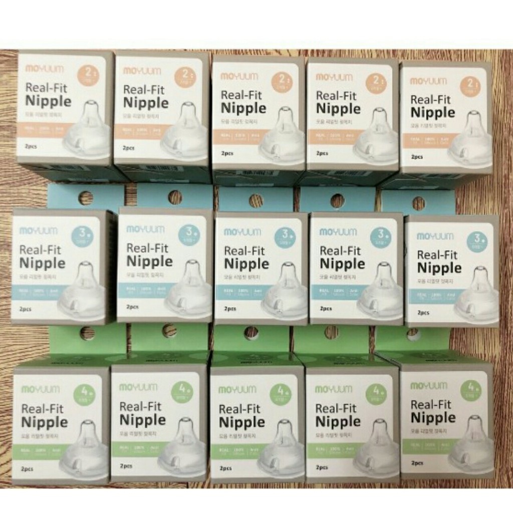 Núm ti thay thế bình Moyuum Hàn Quốc số 1/2/3/4 (1 núm không hộp set 2 núm có hộp)