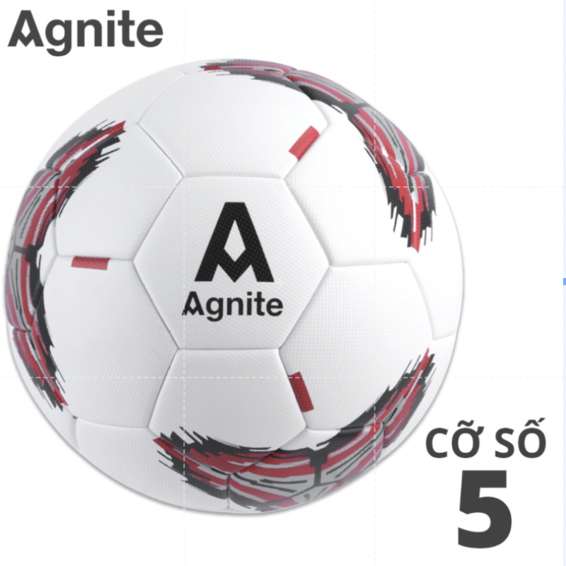 Quả bóng đá Agnite tiêu chuẩn - Size 5, Da PU cao cấp, Siêu nhẹ, Đàn hồi tốt cho người chơi thể thao - F1227