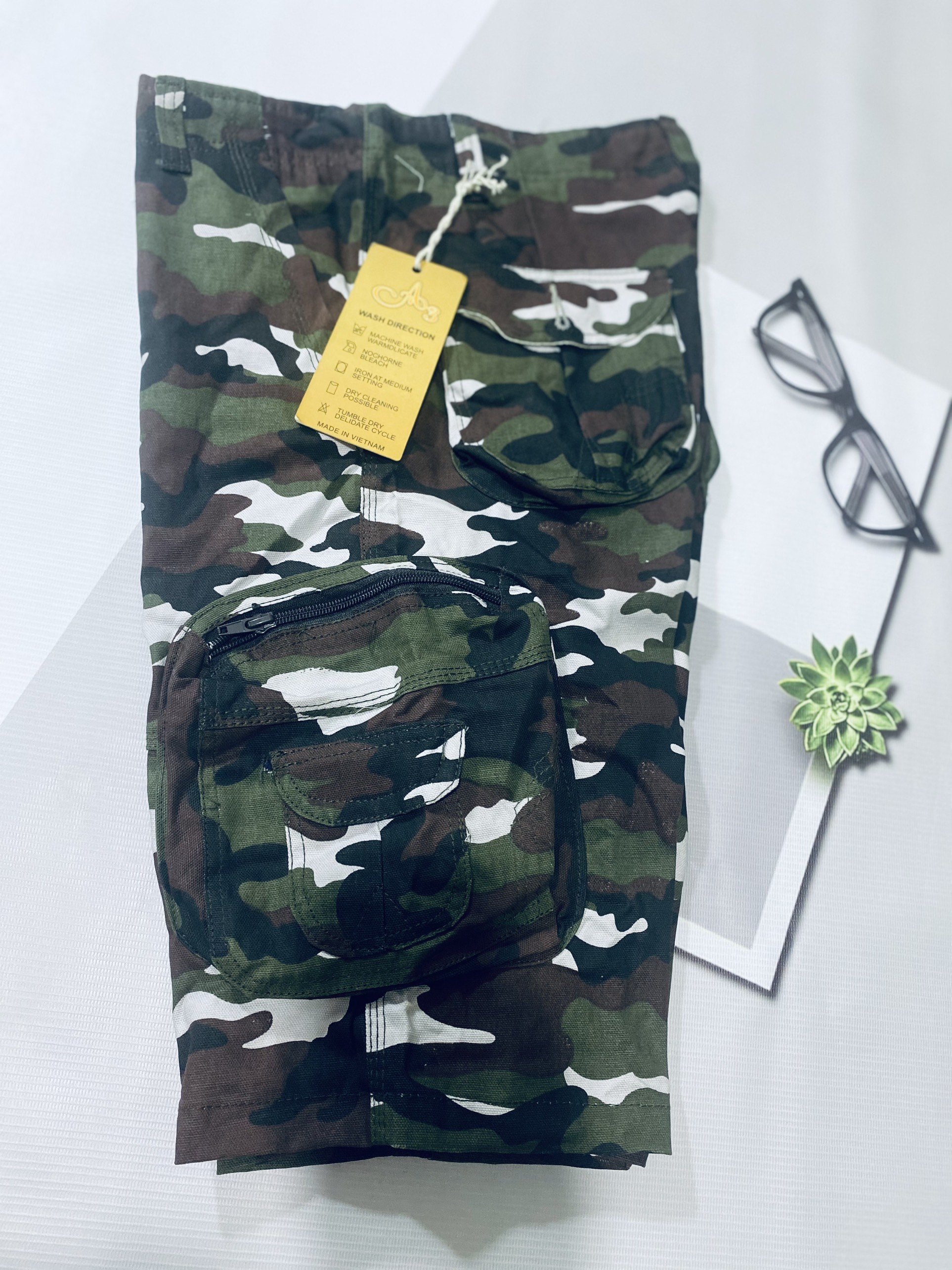 Quần Short Kaki Túi Hộp Nam - Đủ Size