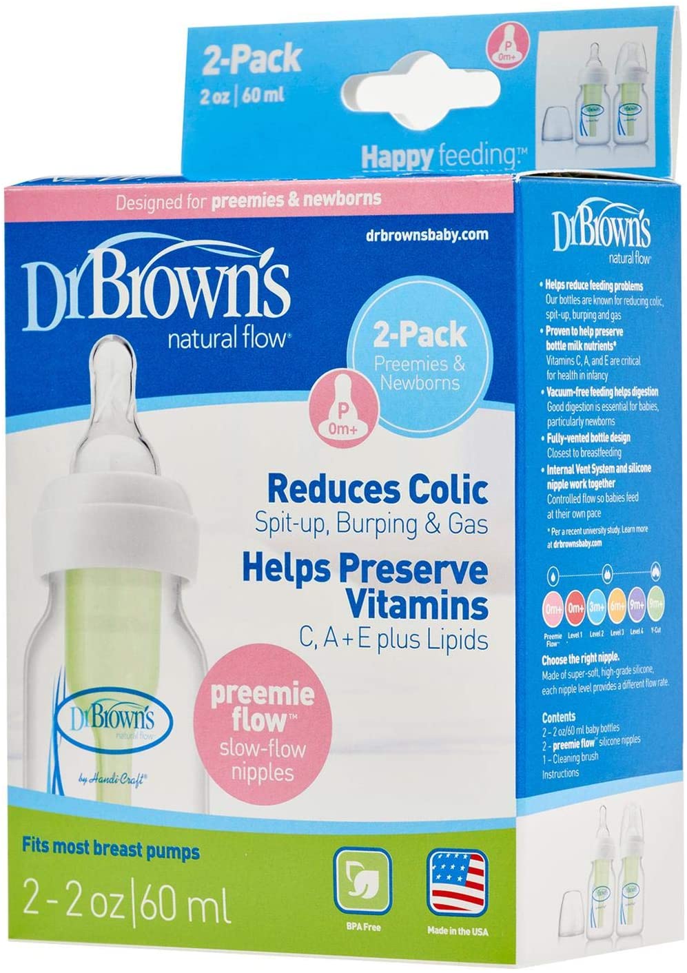 (Nhập Mỹ) 1 Bình sữa Dr. Brown's 60ml/120ml/ 250ml