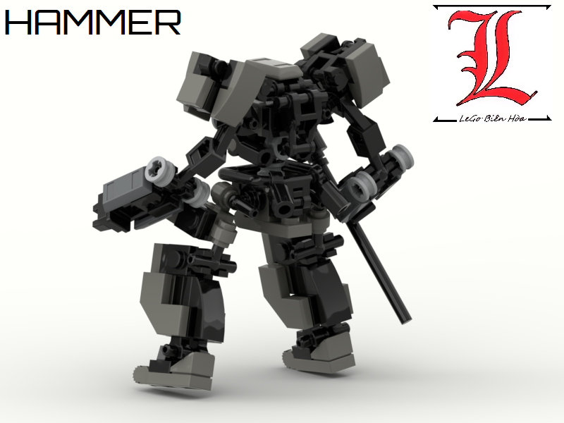 Le Go Đồ Chơi Lắp Ráp Robot Moc Mech Hammer