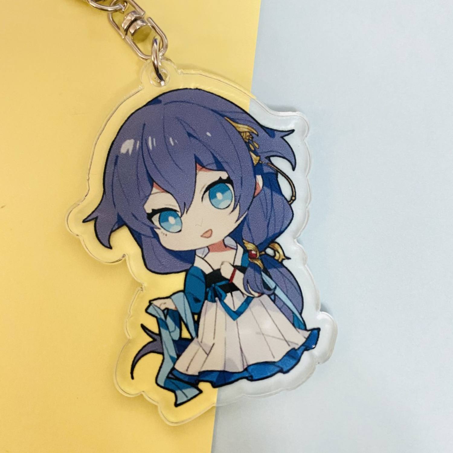 ( Mica trong acrylic ) Móc khóa anime HONKAI IMPACT ver HÁN PHỤC chibi anime