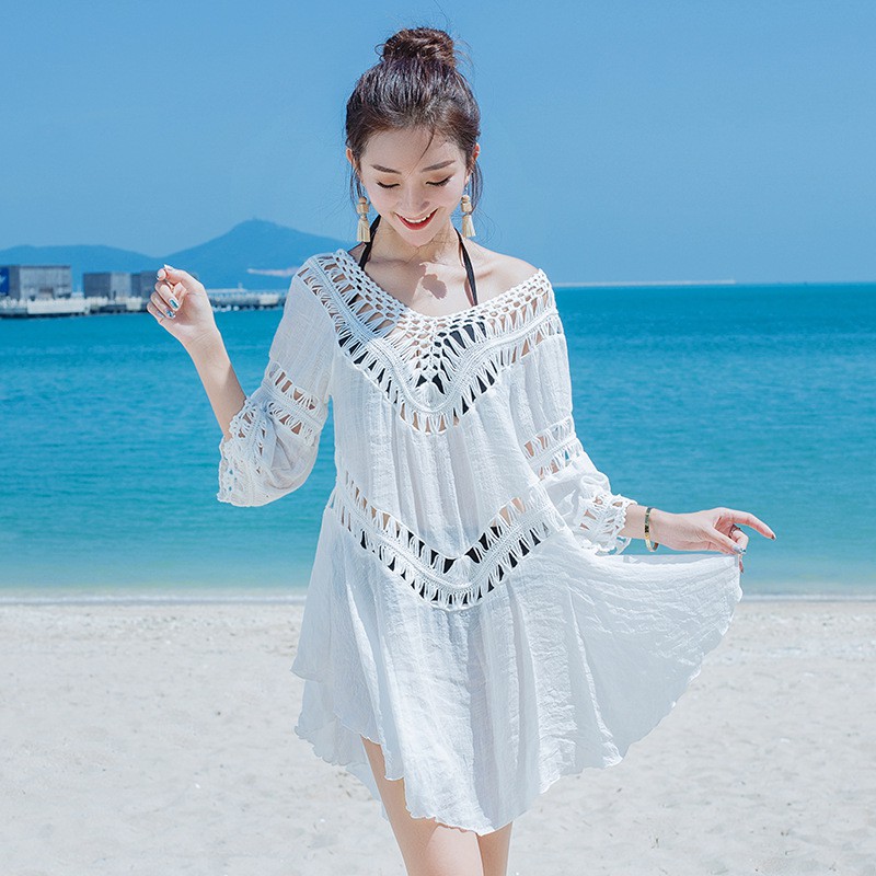 Áo ren lưới đi biển thời trang L11