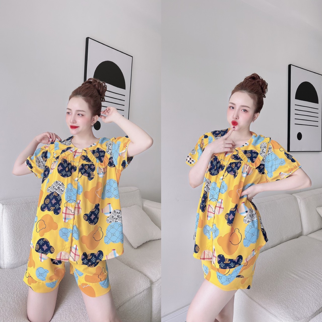 Đồ Bộ Lụa 55-100Kg Bigsize Lụa Mango Mịn Mát lụa đùi Y