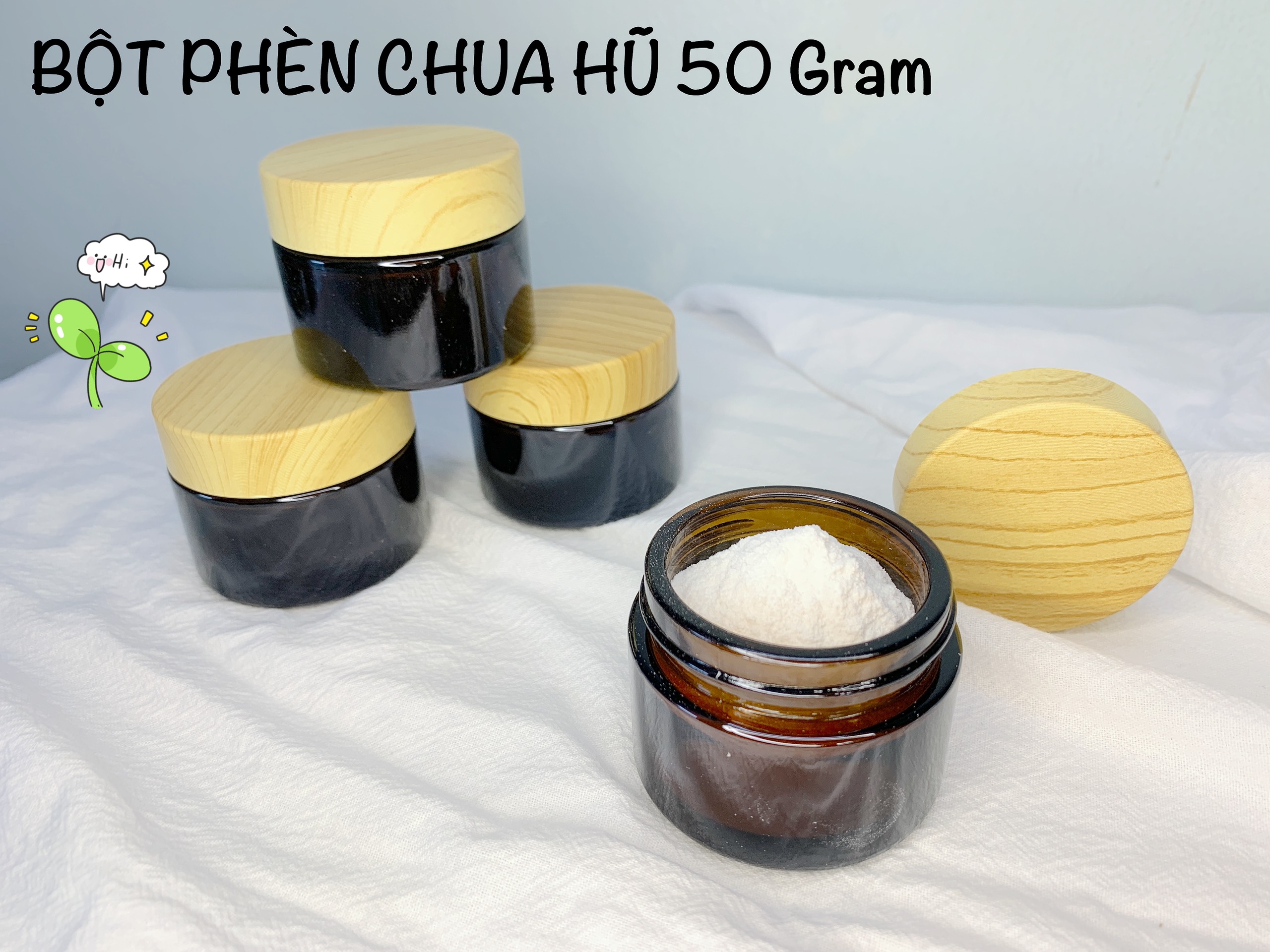 [ BỘT PHÈN CHUA ] Hũ 50gram bột phèn chua đã chưng tri hôi nách - Sasa st.