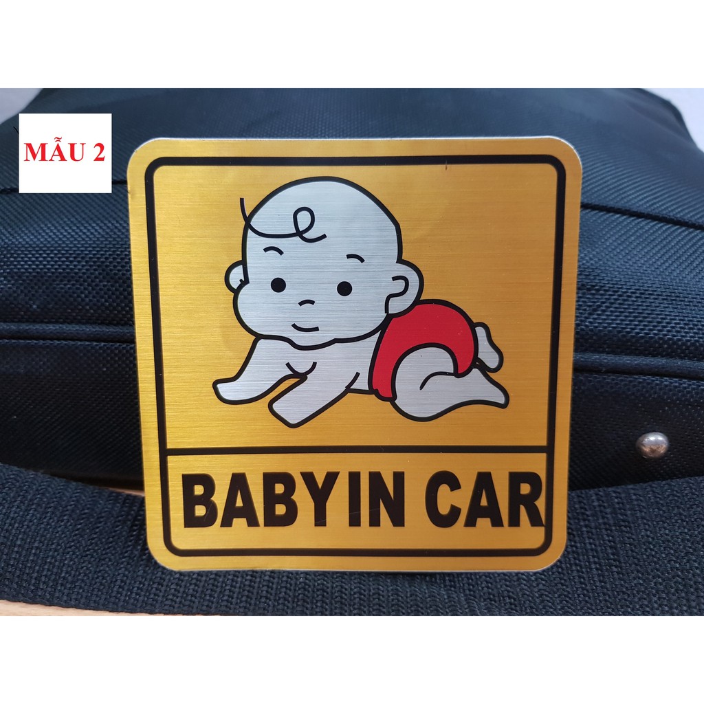Miếng dán phản quang xe Ô tô Baby In Car
