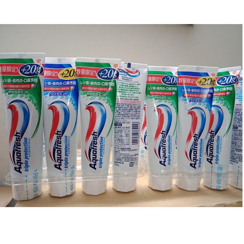 Kem đánh răng Aquafresh Nhật Bản 140gtặng thêm 20g