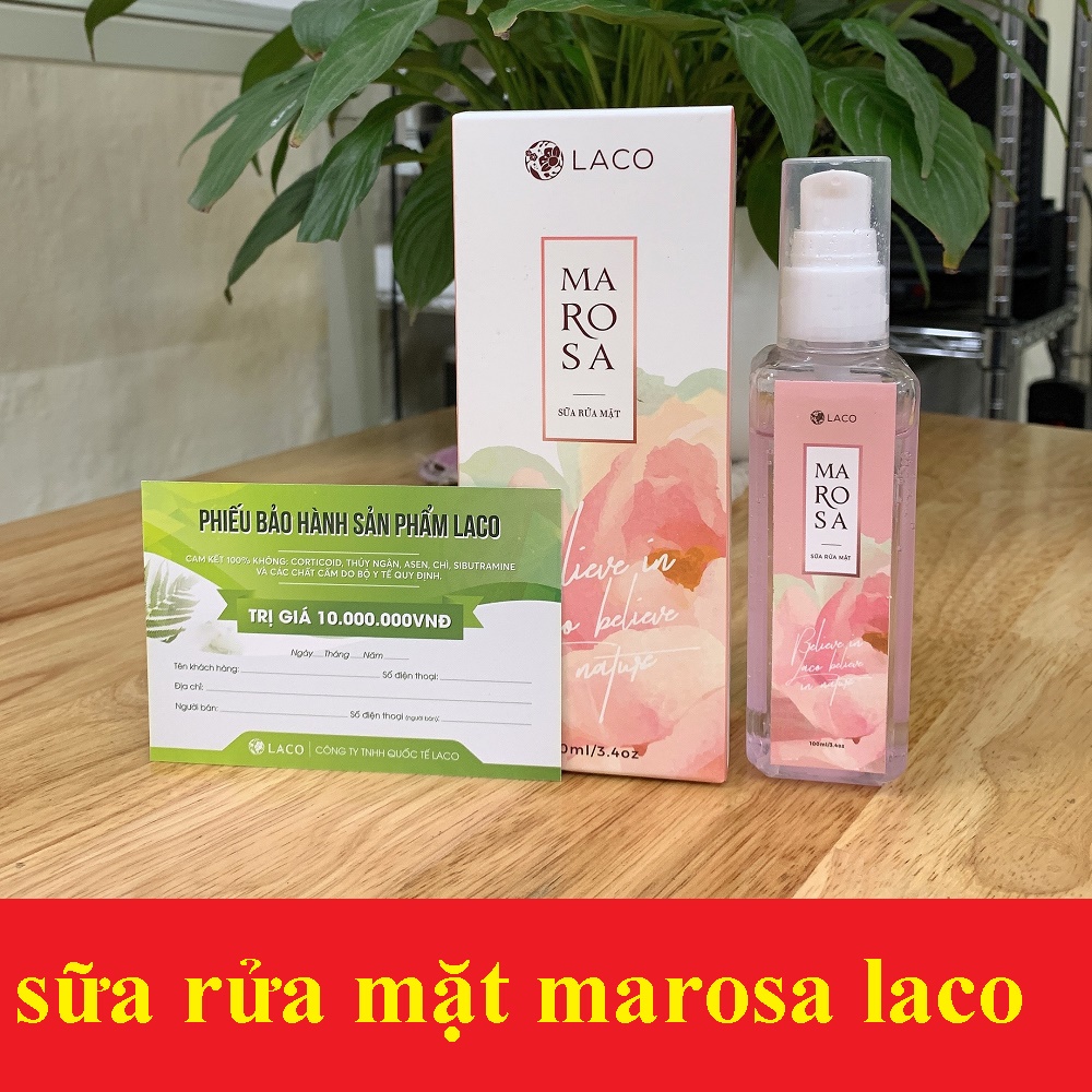 SỮA RỬA MẶT Marosa face wash LACO 100ml/5ml date mới