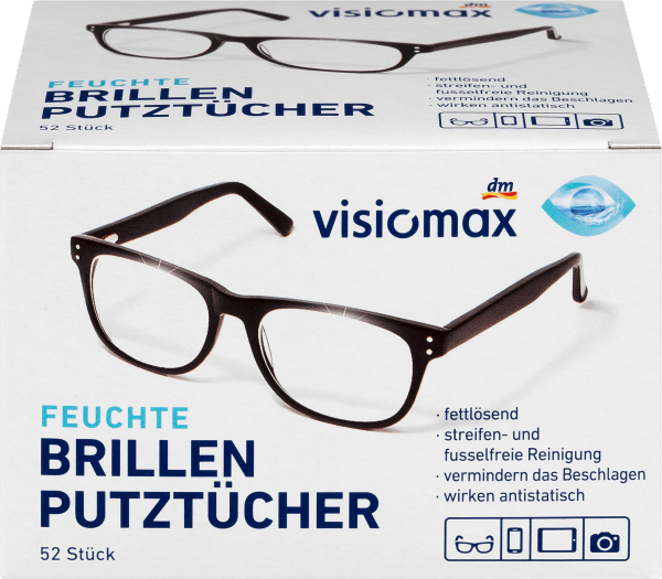 Giá bán Visiomax - Khăn giấy lau kính, lau điện thoại không để lại vết , hộp 52 tờ - hàng nhập khẩu Đức