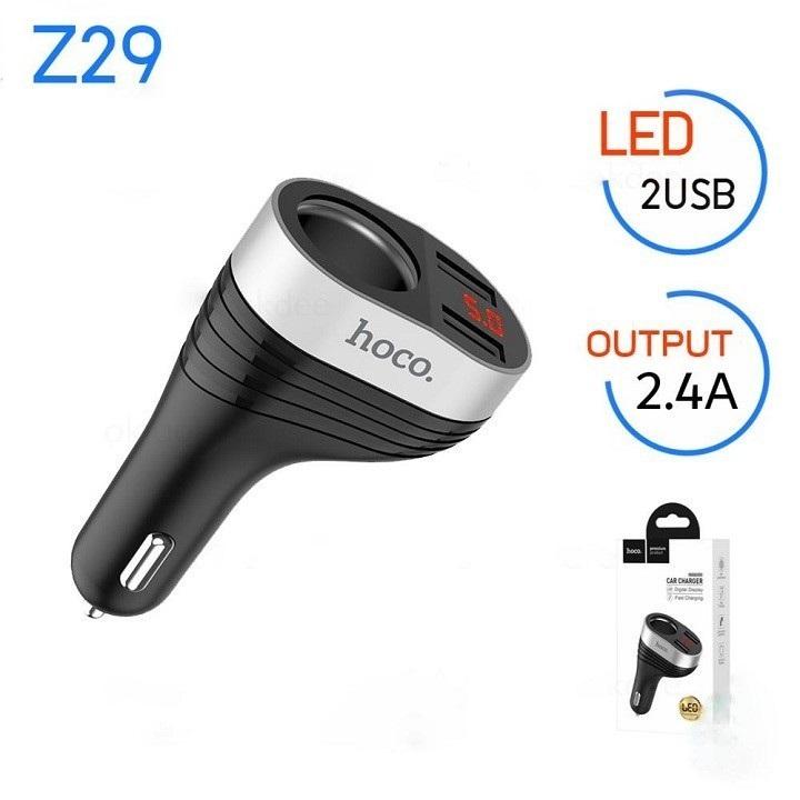 Bộ chia tẩu sạc ô tô, xe hơi nhãn hiệu Hoco Z29