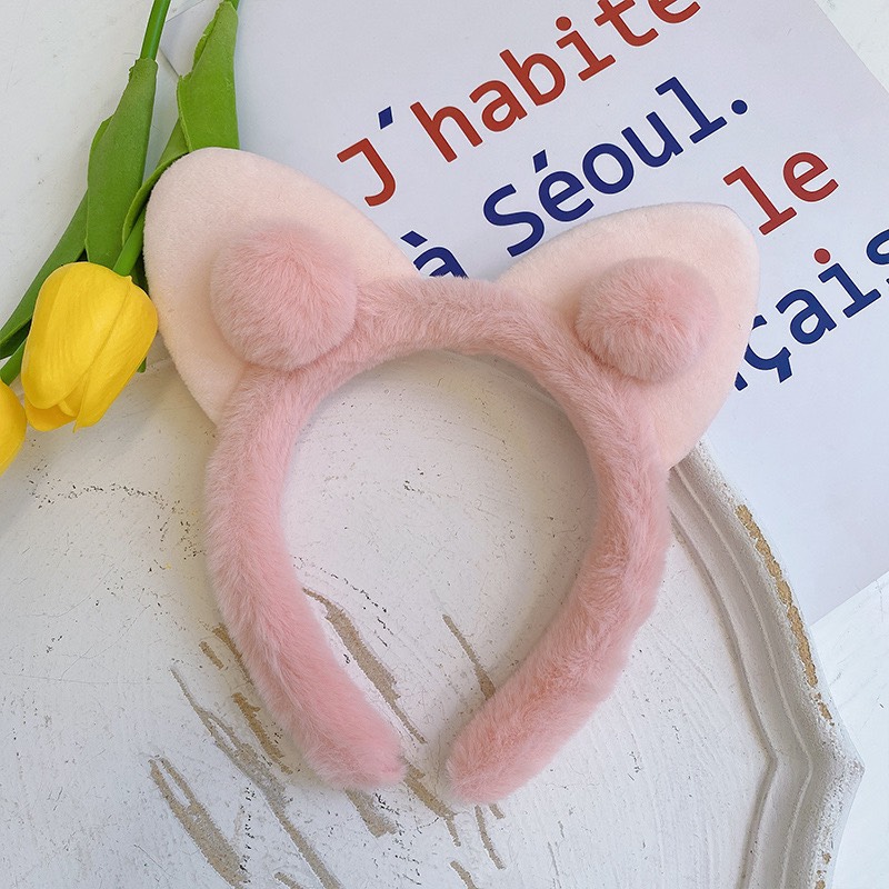 Bờm tai cáo đính bông hoa cực xinh