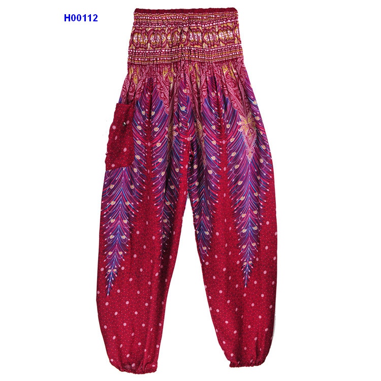 Quần boho/harem màu Đỏ đô H00112