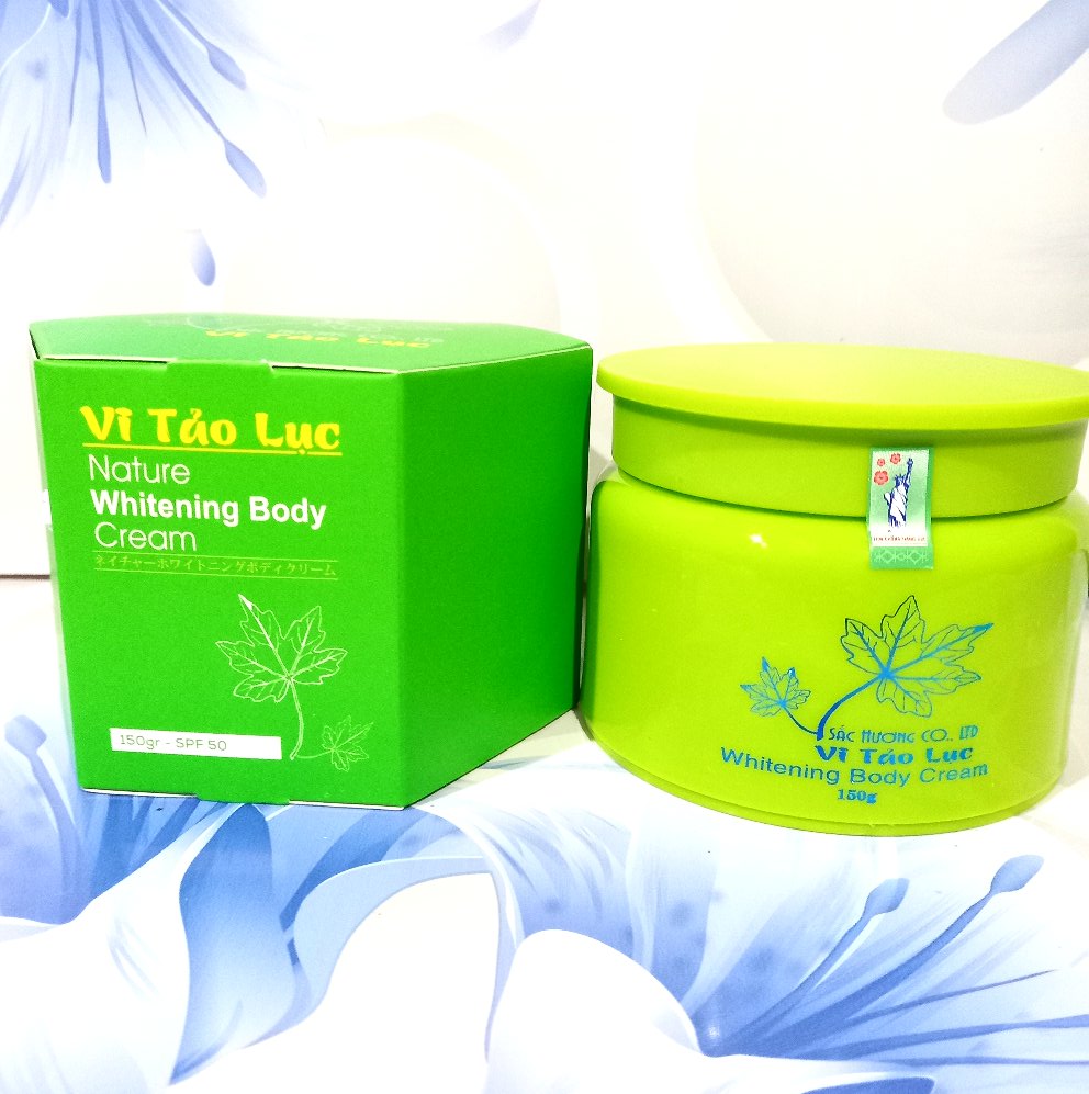 Kem Dưỡng Trắng Da Body Chống Nắng Sắc Hương Vi Tảo Lục 150g + Tặng kèm nước hoa