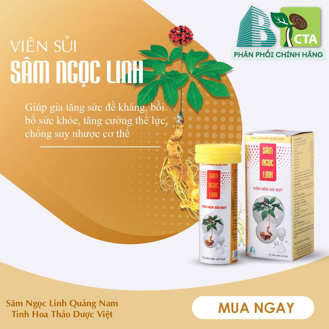 Viên Sủi Sâm Ngọc Linh (Tuýp/10 viên)