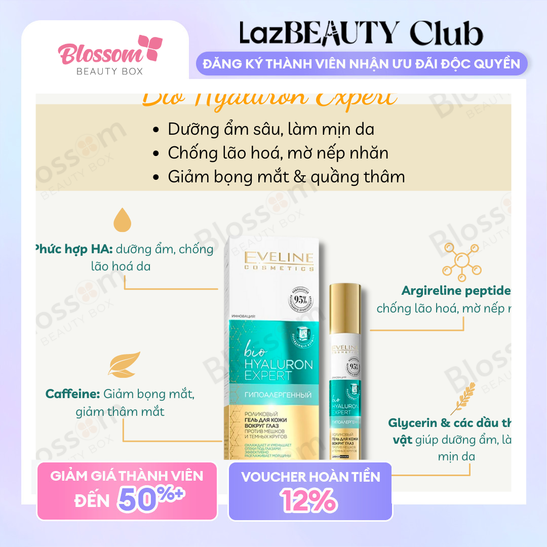 Lăn mắt lạnh EVELINE giảm quầng thâm, bọng mắt