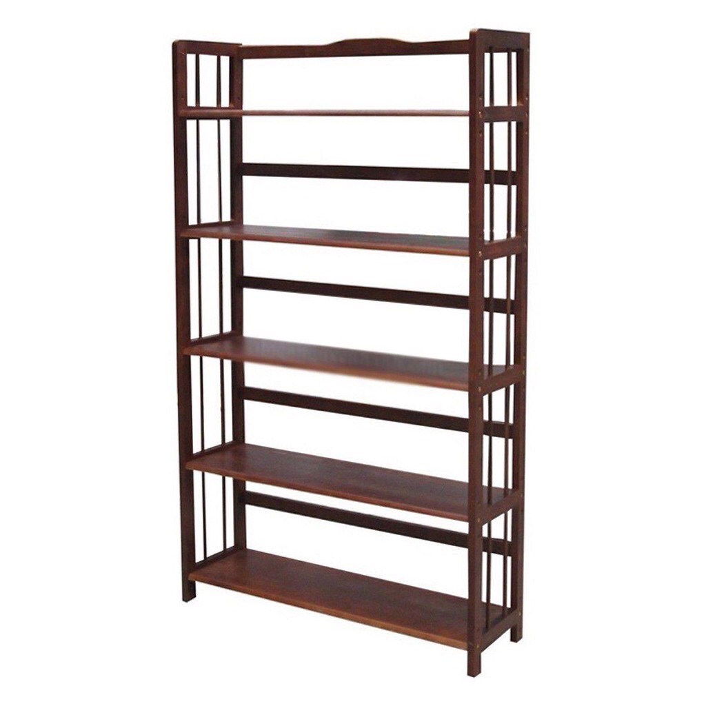 Kệ sách gỗ 5 tầng ngang 80CM kệ trưng bày gỗ tự nhiên giá sách 5 tầng - Nội Thất Ori