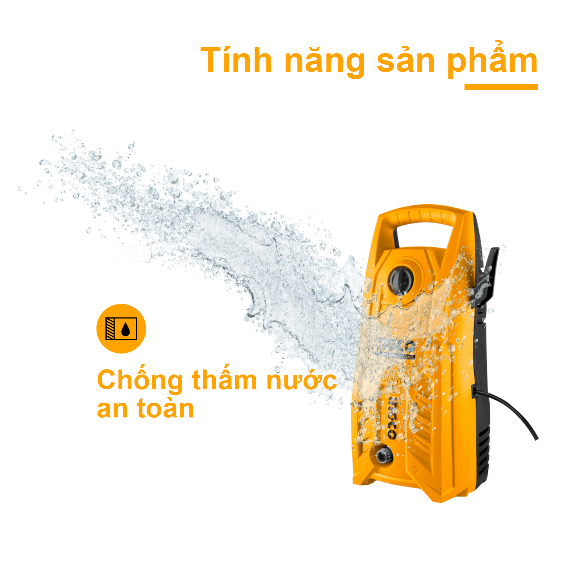 Máy rửa xe 1400W INGCO HPWR14008