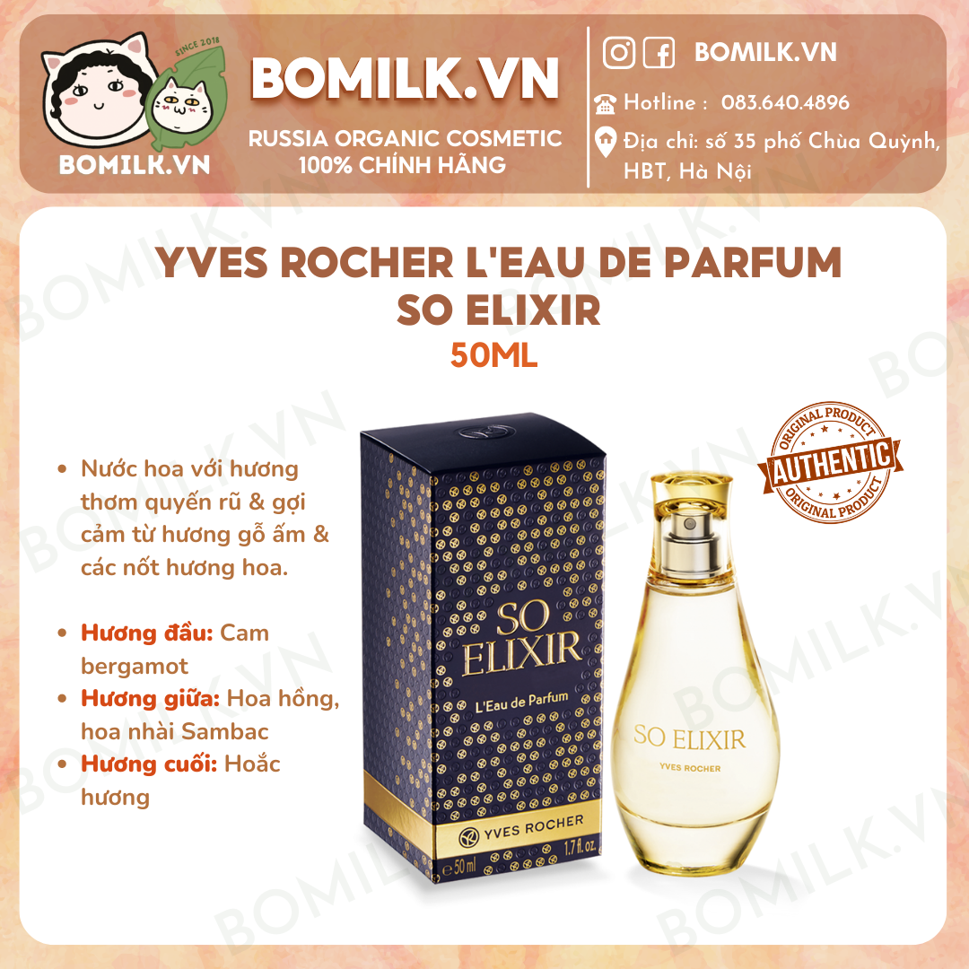 Nước hoa Yves Rocher Eau de parfum So Exlicir 50ml
