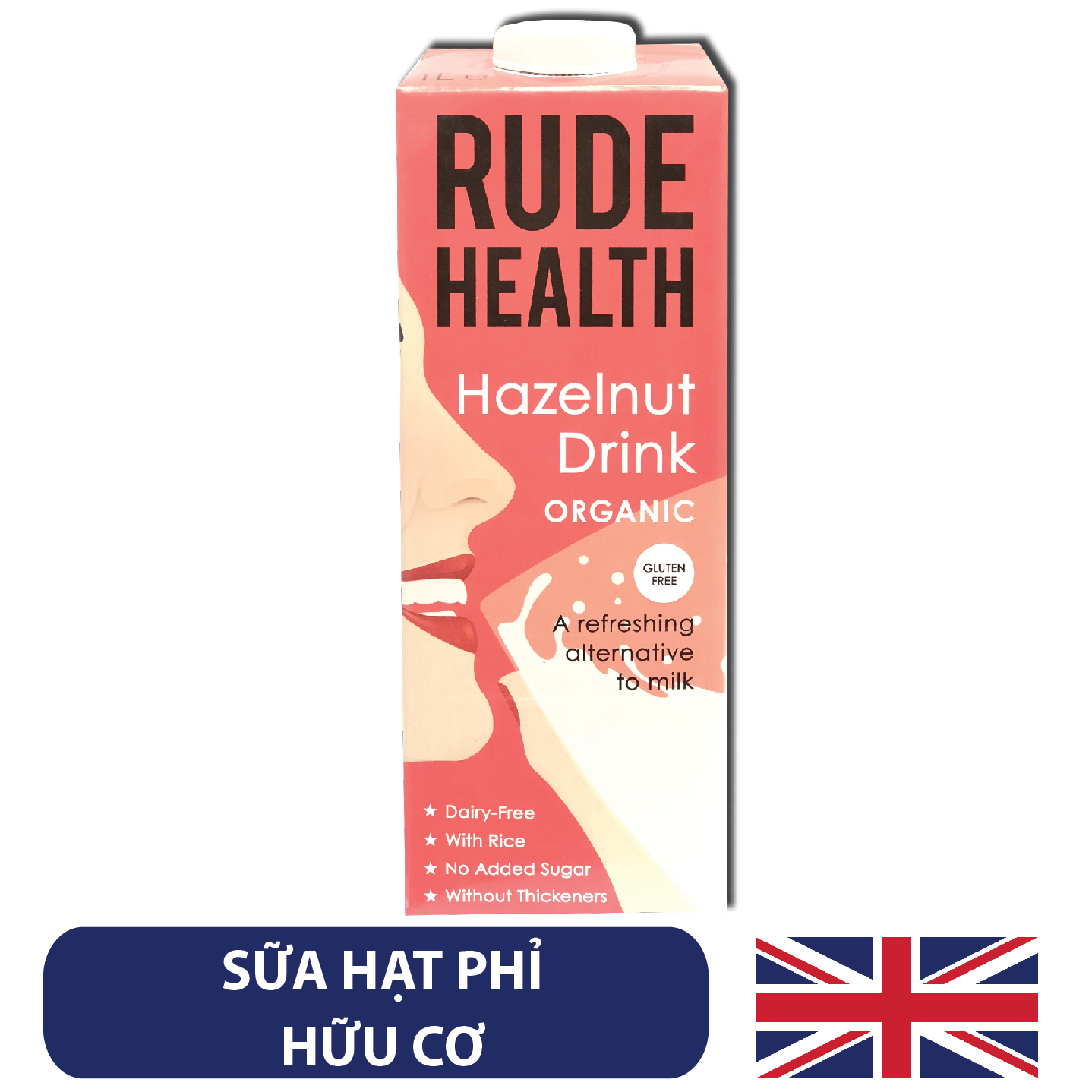Sữa Hạt Phỉ Hữu Cơ Rude Health - Organic Hazelnut Drink 1L