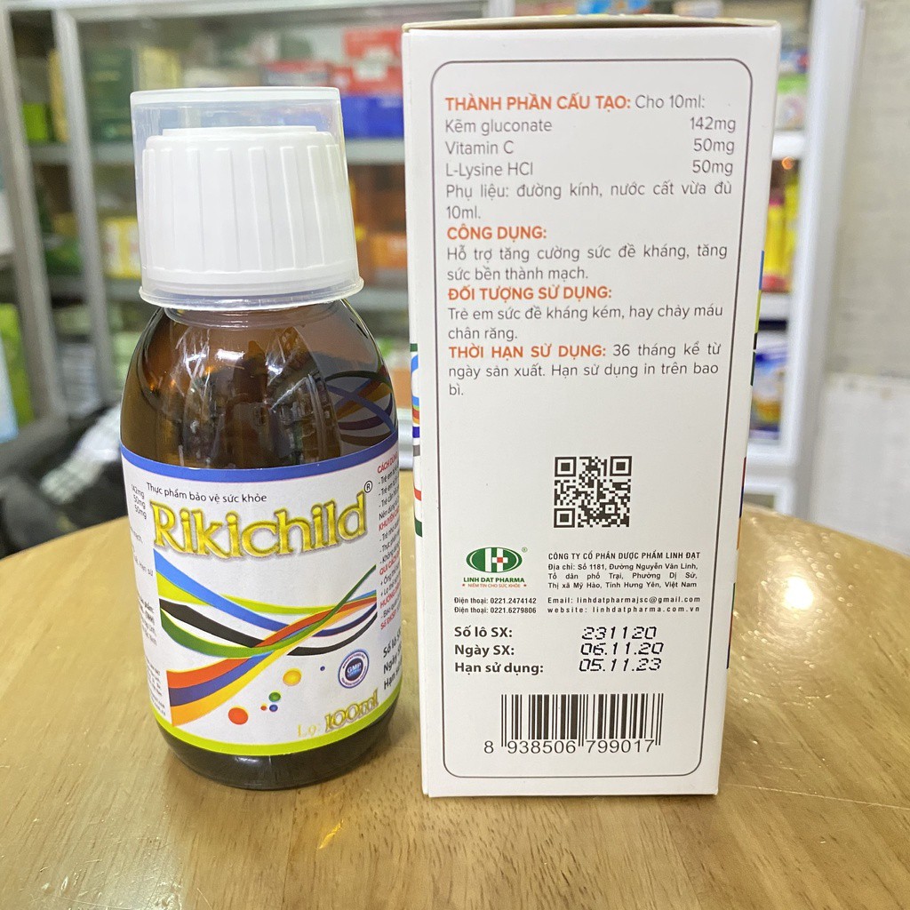 Siro Kẽm Rikichild lọ 100ml