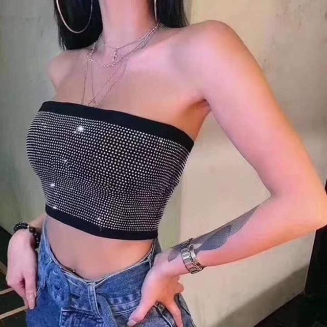 Áo ống đính kim sa