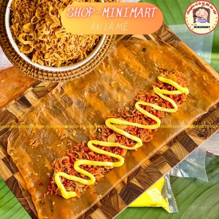 Bánh Tráng Phơi Sương- Bánh Tráng Trắng + Bánh Dẻo Tôm + Muối Ruốt Hành Phi + Bơ Béo -C02- ĂN LÀ MÊ - SHOP MINIMART 02