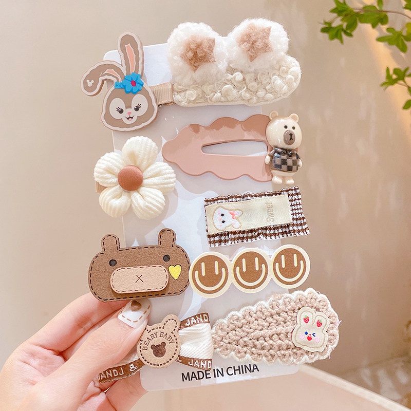 Bộ Kẹp Tóc Nơ Dễ Thương Cho Bé Gái